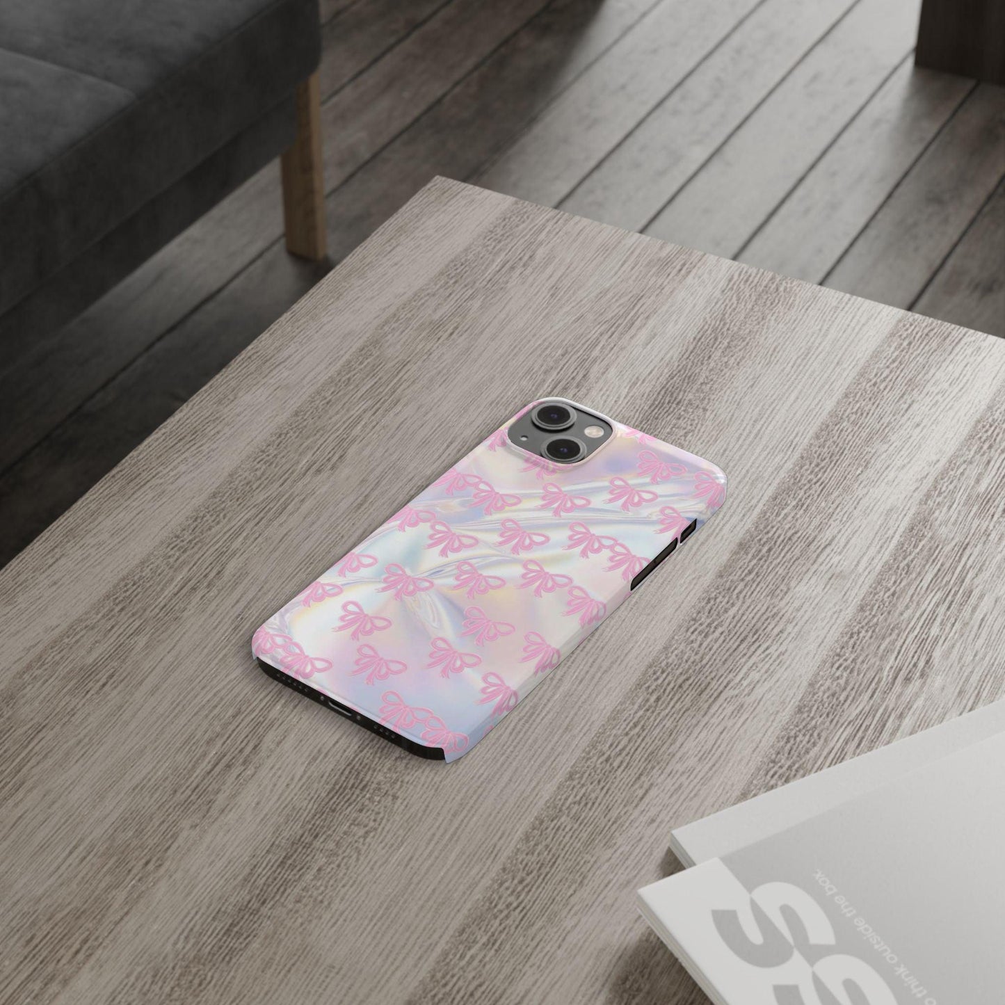 Whimsical Pink Ribbon Hologram iPhone Cases - SmartHomeGoodies
