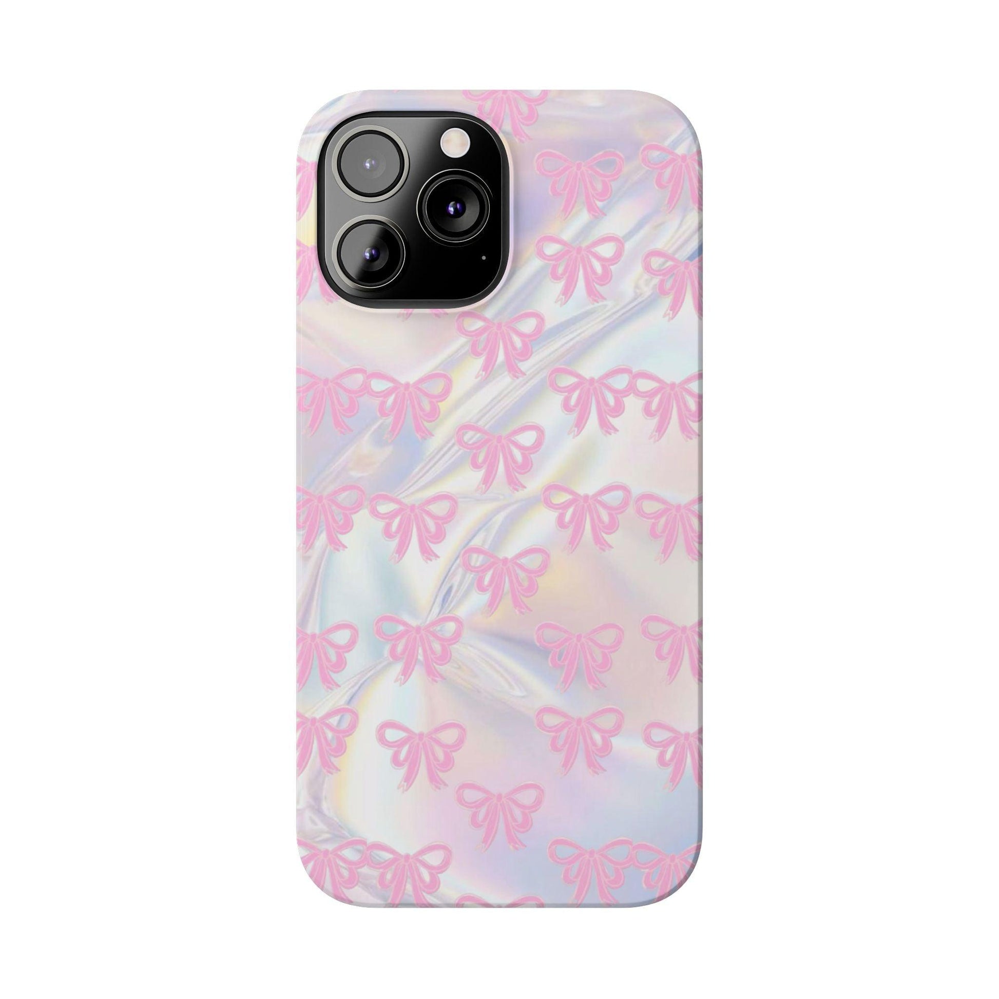 Whimsical Pink Ribbon Hologram iPhone Cases - SmartHomeGoodies