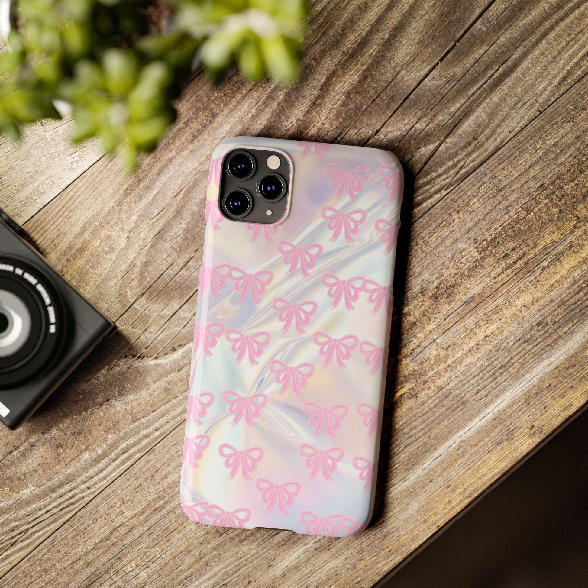 Whimsical Pink Ribbon Hologram iPhone Cases - SmartHomeGoodies