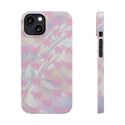 Whimsical Pink Ribbon Hologram iPhone Cases - SmartHomeGoodies