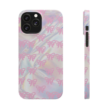 Whimsical Pink Ribbon Hologram iPhone Cases - SmartHomeGoodies
