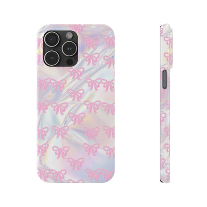 Whimsical Pink Ribbon Hologram iPhone Cases - SmartHomeGoodies