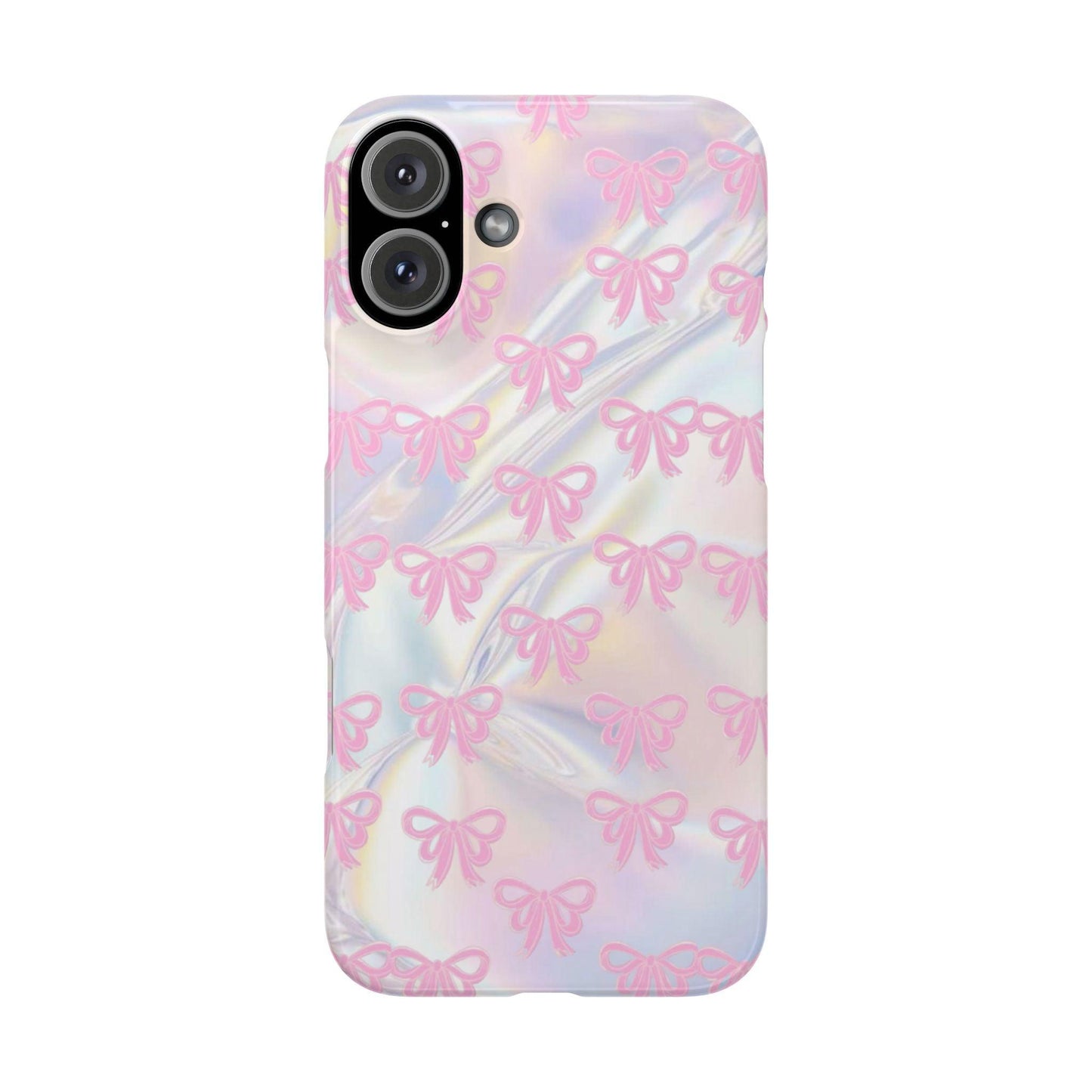 Whimsical Pink Ribbon Hologram iPhone Cases - SmartHomeGoodies