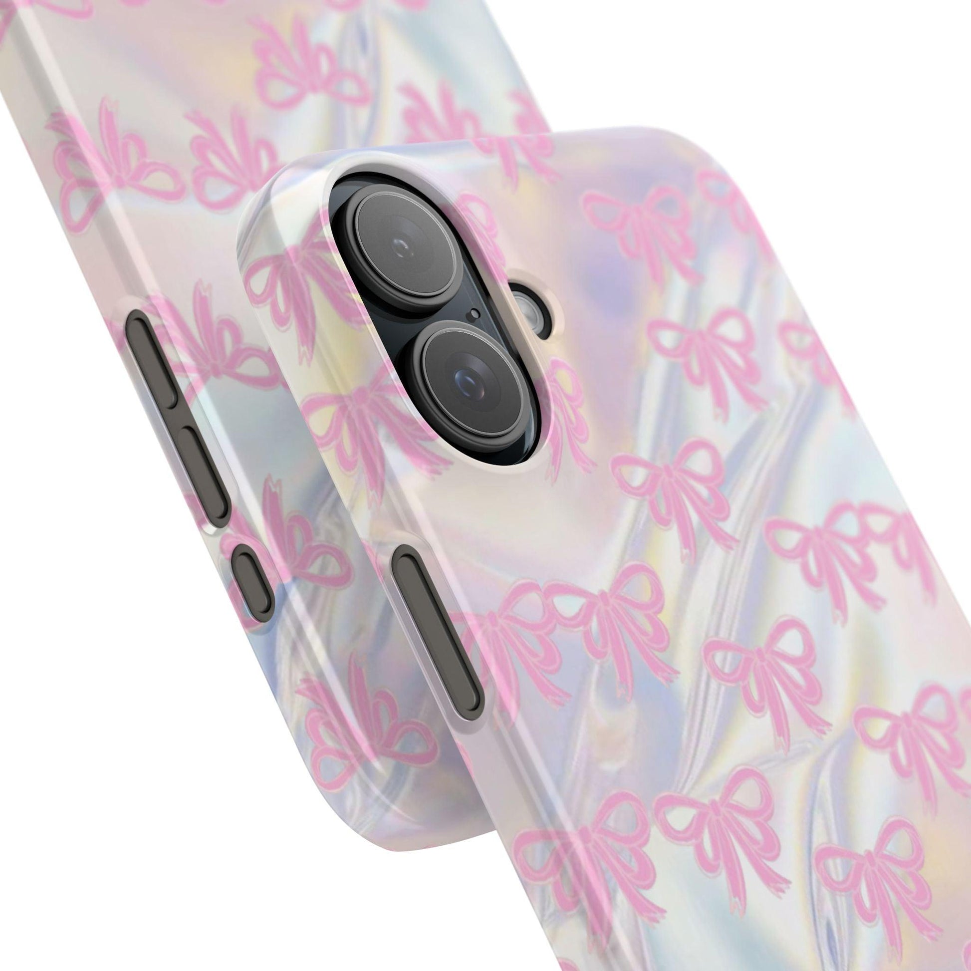Whimsical Pink Ribbon Hologram iPhone Cases - SmartHomeGoodies