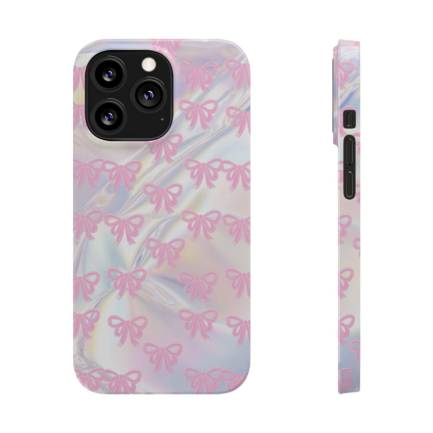Whimsical Pink Ribbon Hologram iPhone Cases - SmartHomeGoodies