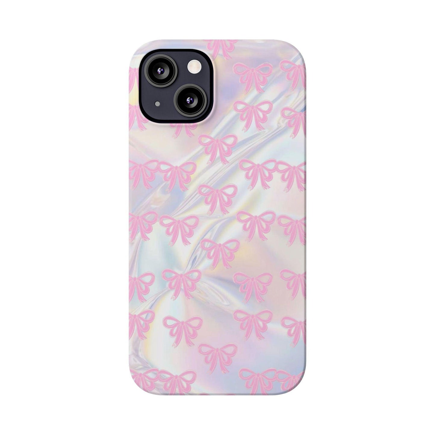 Whimsical Pink Ribbon Hologram iPhone Cases - SmartHomeGoodies