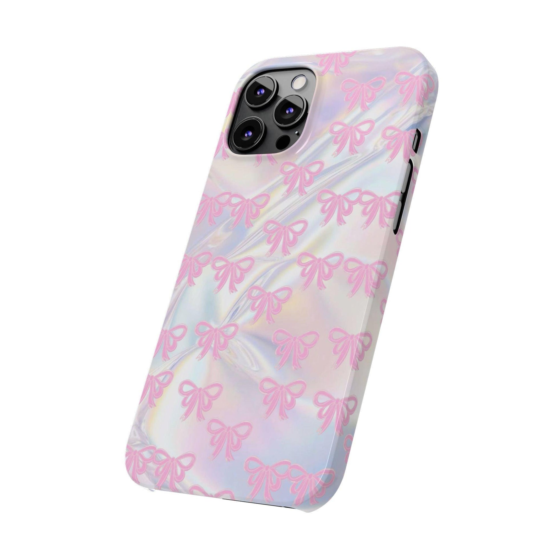 Whimsical Pink Ribbon Hologram iPhone Cases - SmartHomeGoodies