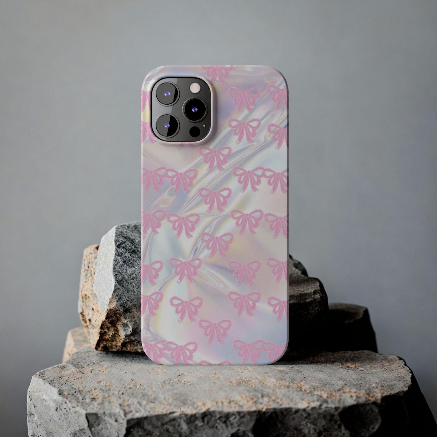 Whimsical Pink Ribbon Hologram iPhone Cases - SmartHomeGoodies