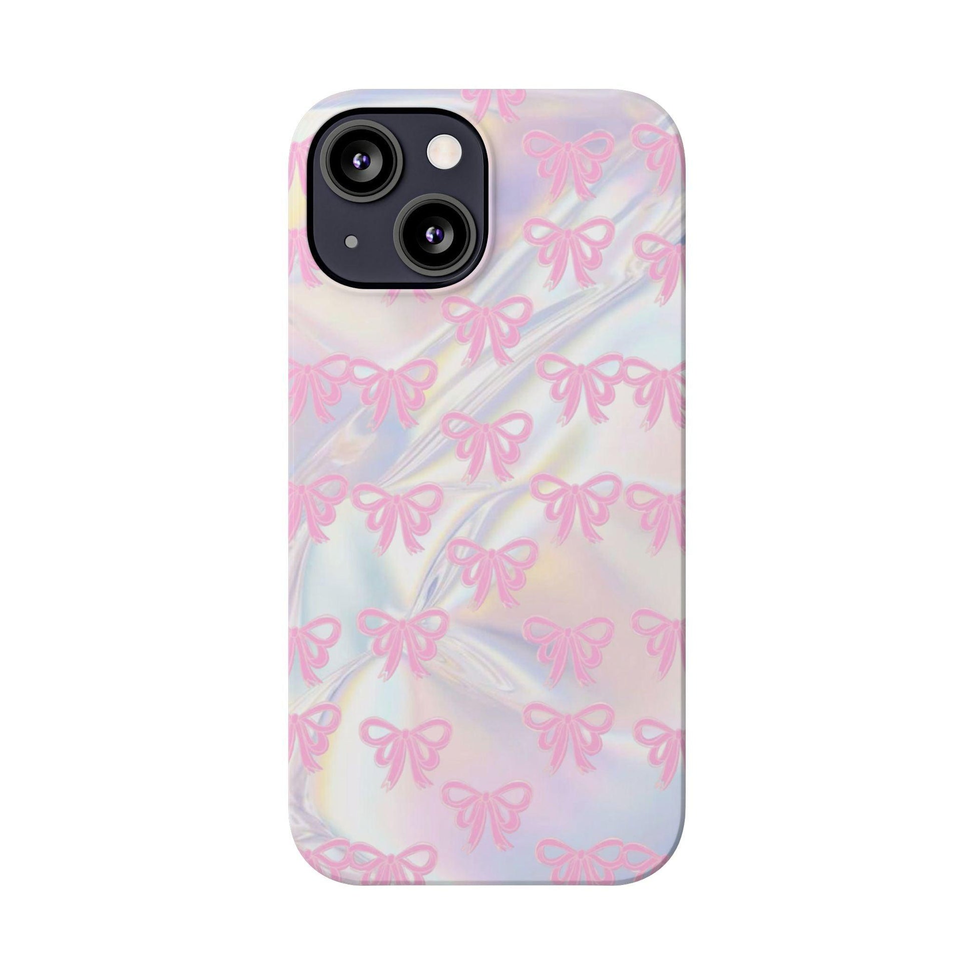 Whimsical Pink Ribbon Hologram iPhone Cases - SmartHomeGoodies