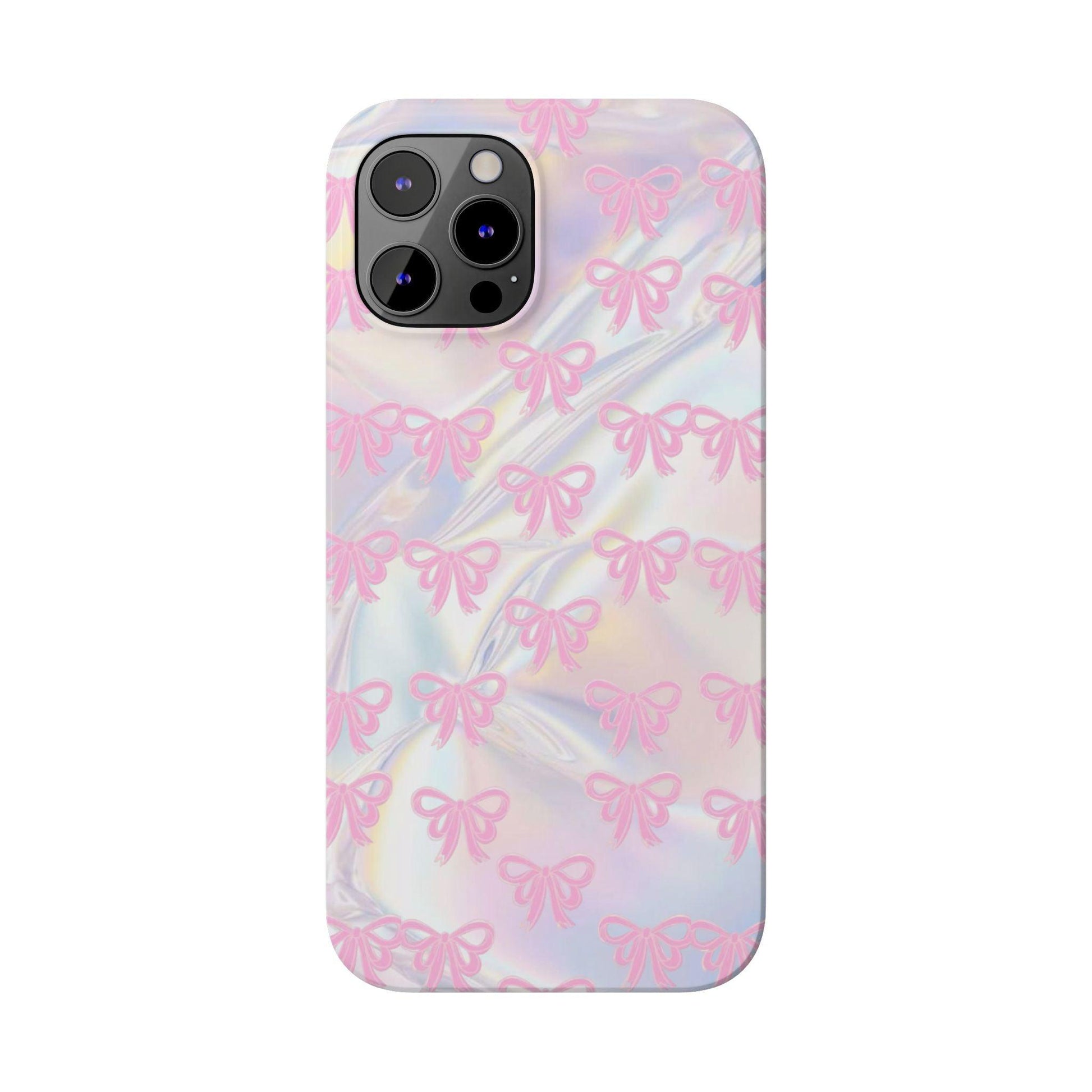 Whimsical Pink Ribbon Hologram iPhone Cases - SmartHomeGoodies