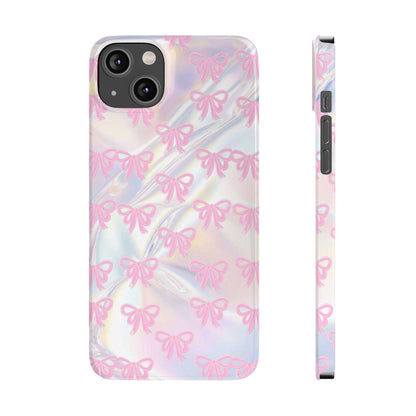 Whimsical Pink Ribbon Hologram iPhone Cases - SmartHomeGoodies