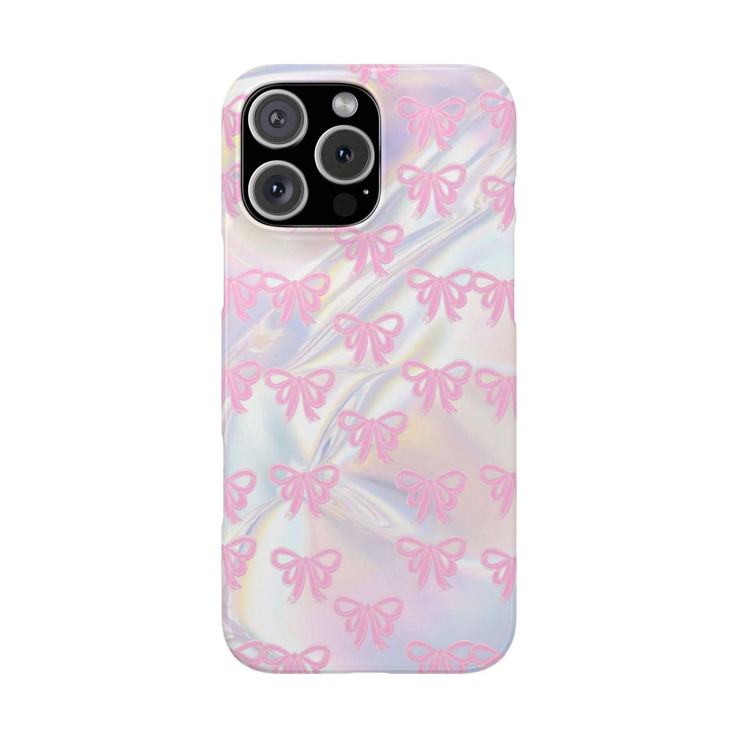 Whimsical Pink Ribbon Hologram iPhone Cases - SmartHomeGoodies