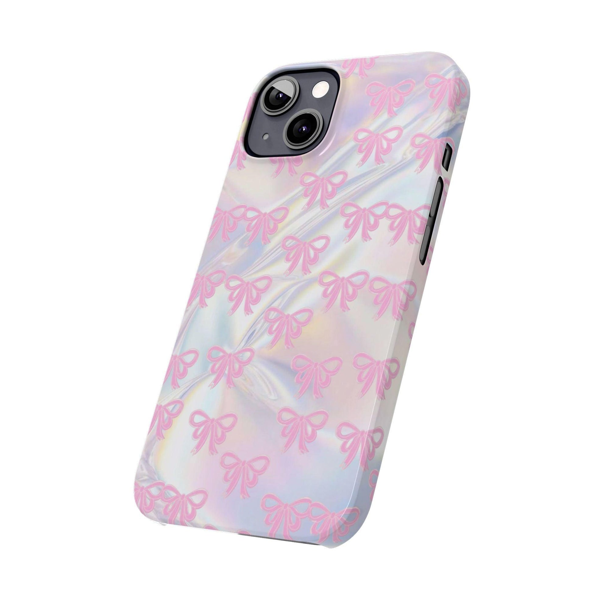 Whimsical Pink Ribbon Hologram iPhone Cases - SmartHomeGoodies