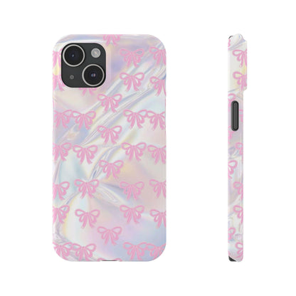 Whimsical Pink Ribbon Hologram iPhone Cases - SmartHomeGoodies