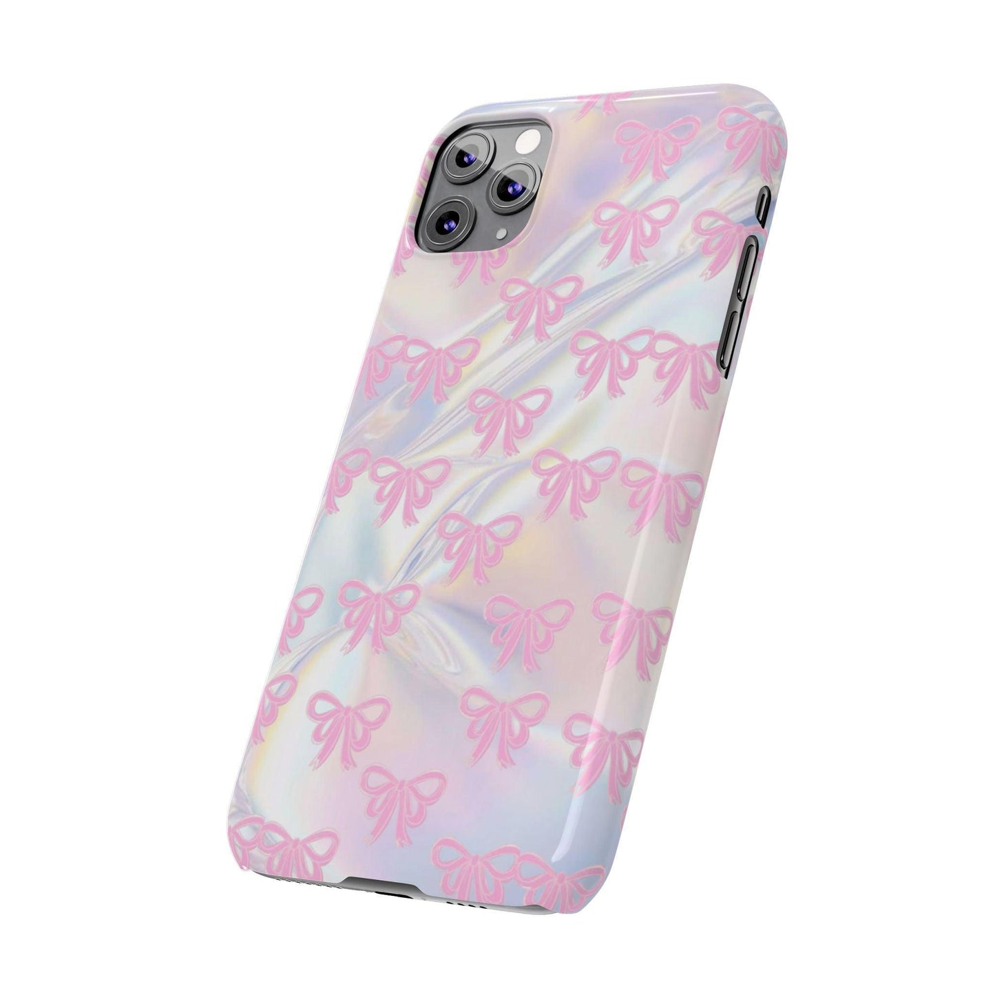 Whimsical Pink Ribbon Hologram iPhone Cases - SmartHomeGoodies