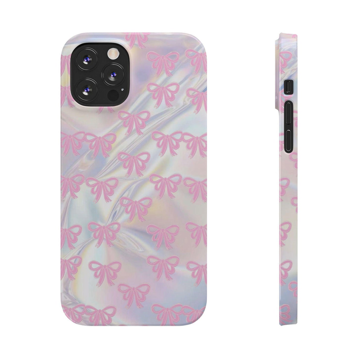 Whimsical Pink Ribbon Hologram iPhone Cases - SmartHomeGoodies