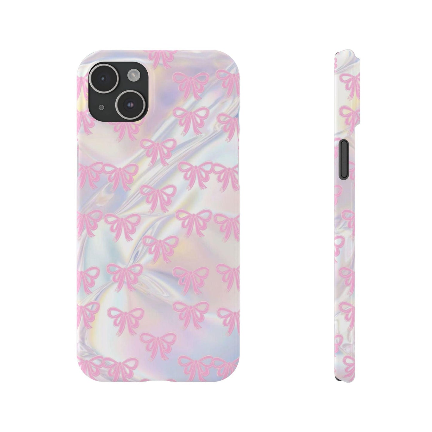Whimsical Pink Ribbon Hologram iPhone Cases - SmartHomeGoodies