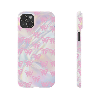 Whimsical Pink Ribbon Hologram iPhone Cases - SmartHomeGoodies