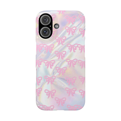 Whimsical Pink Ribbon Hologram iPhone Cases - SmartHomeGoodies