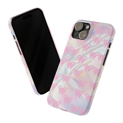 Whimsical Pink Ribbon Hologram iPhone Cases - SmartHomeGoodies