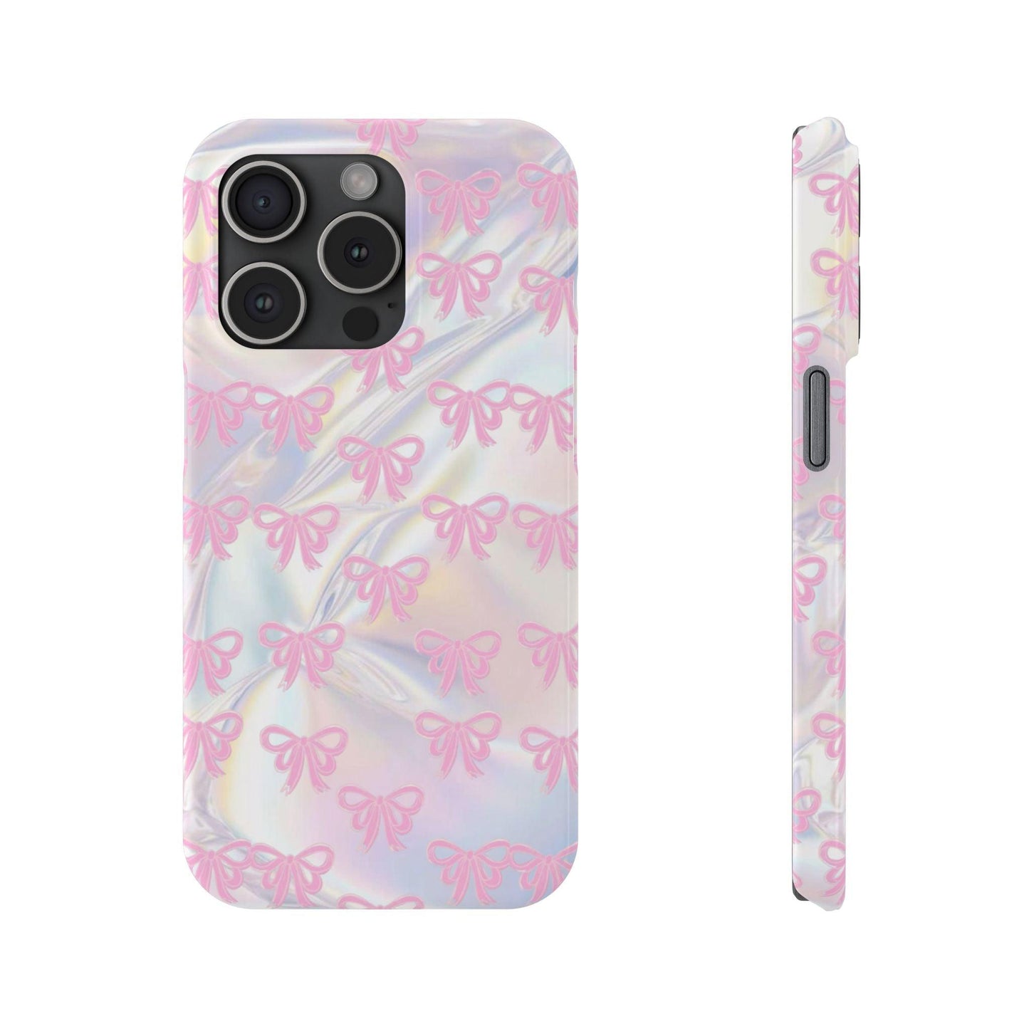 Whimsical Pink Ribbon Hologram iPhone Cases - SmartHomeGoodies
