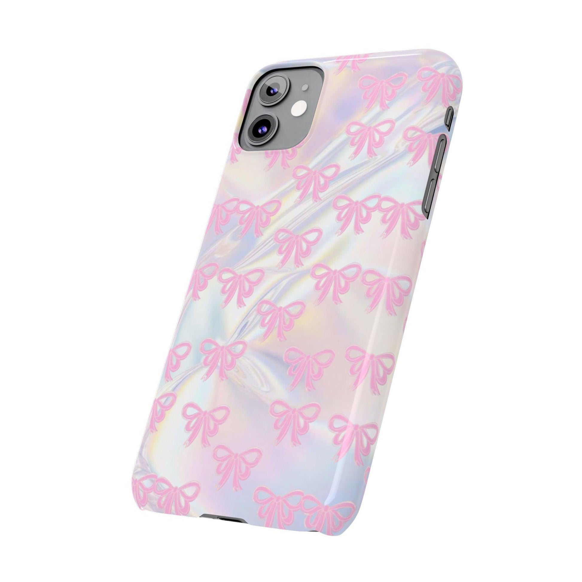 Whimsical Pink Ribbon Hologram iPhone Cases - SmartHomeGoodies