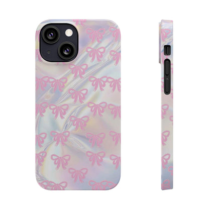 Whimsical Pink Ribbon Hologram iPhone Cases - SmartHomeGoodies
