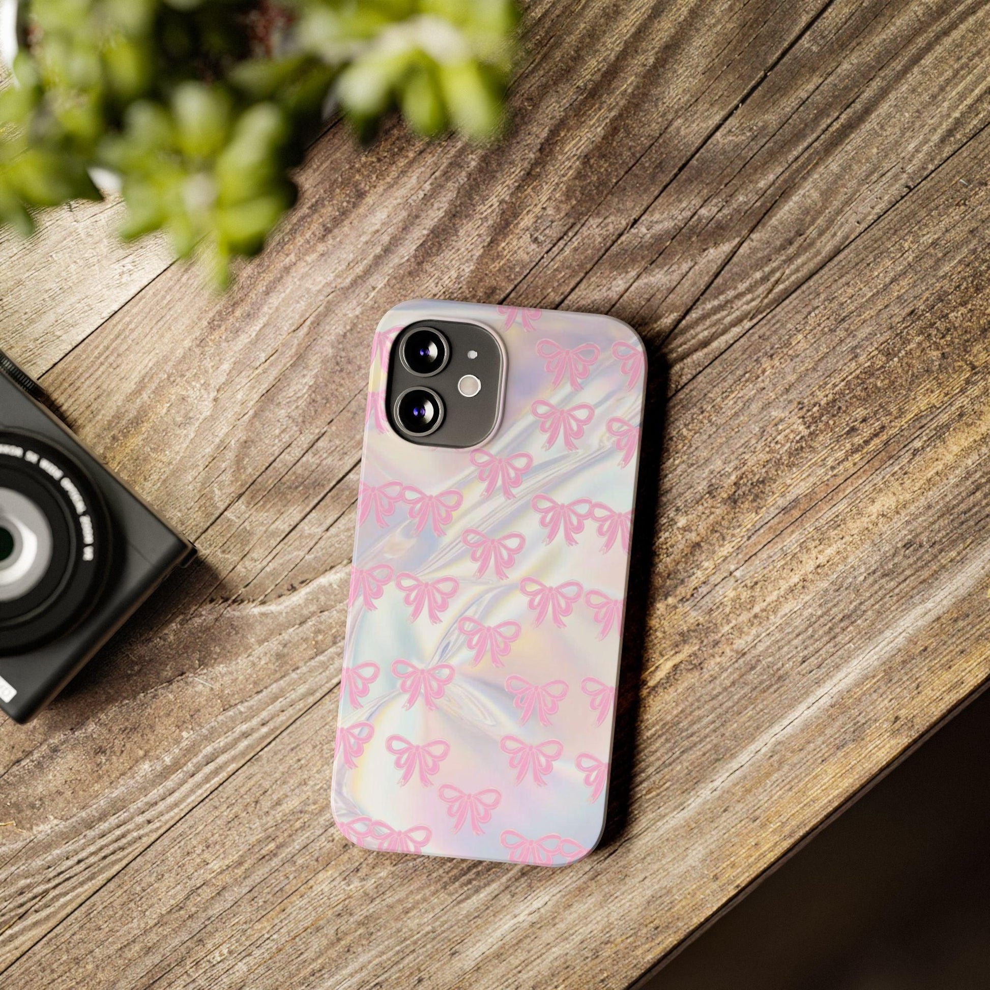 Whimsical Pink Ribbon Hologram iPhone Cases - SmartHomeGoodies