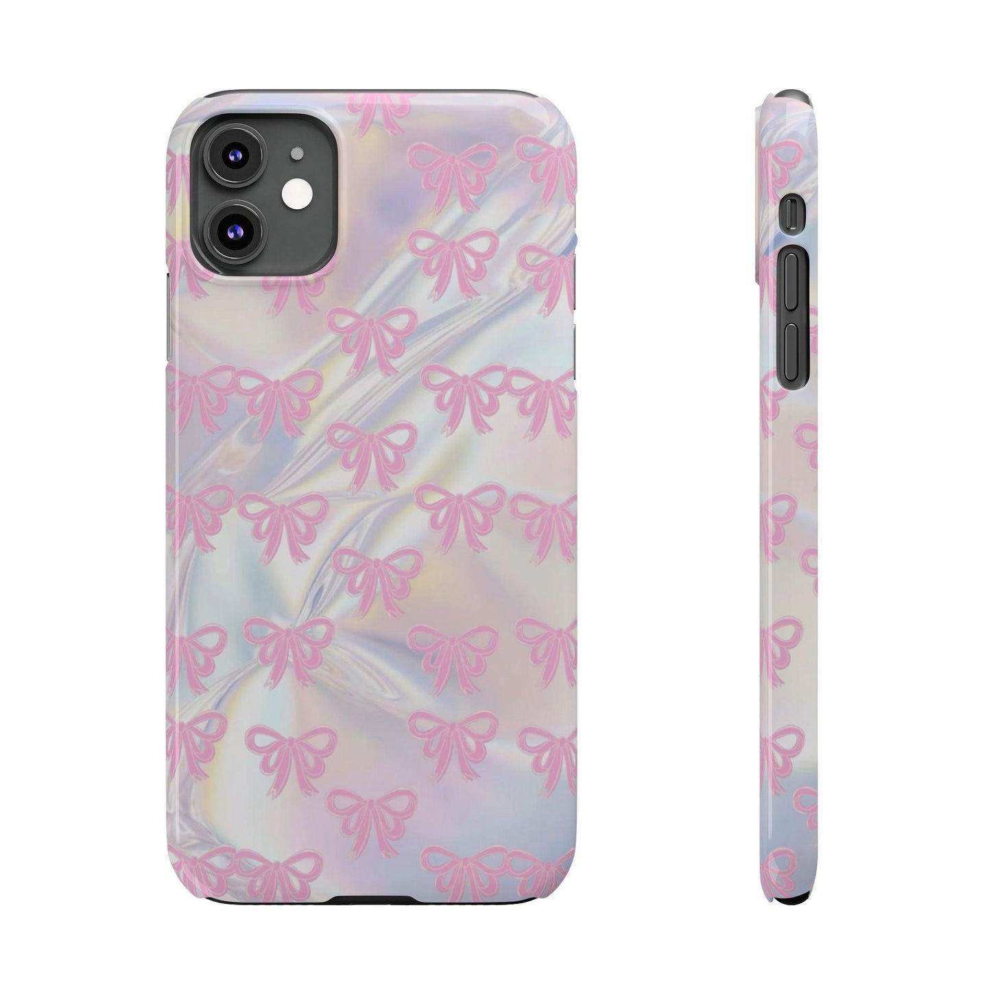 Whimsical Pink Ribbon Hologram iPhone Cases - SmartHomeGoodies