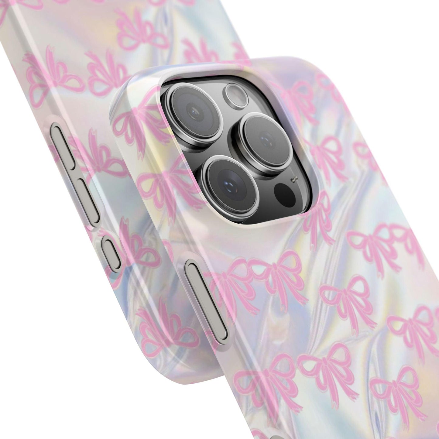 Whimsical Pink Ribbon Hologram iPhone Cases - SmartHomeGoodies