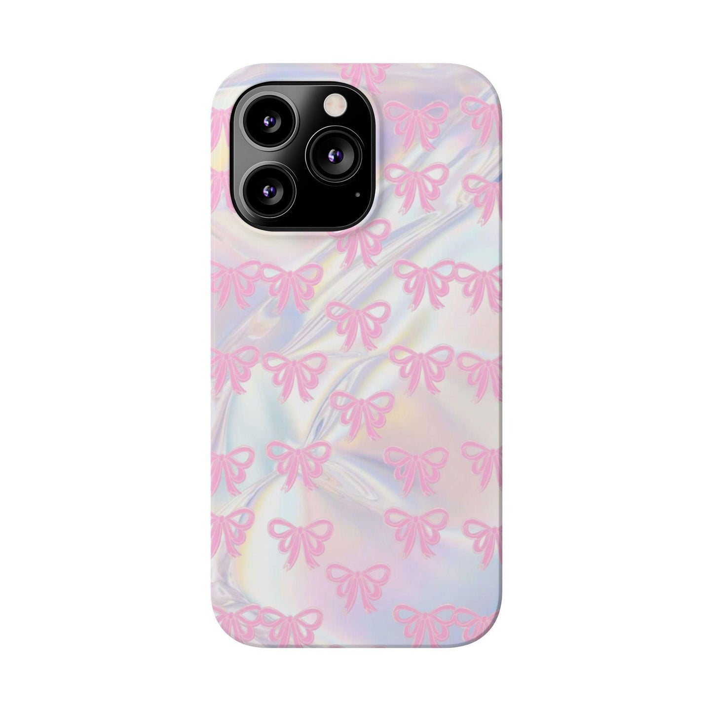 Whimsical Pink Ribbon Hologram iPhone Cases - SmartHomeGoodies