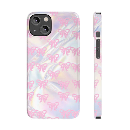 Whimsical Pink Ribbon Hologram iPhone Cases - SmartHomeGoodies