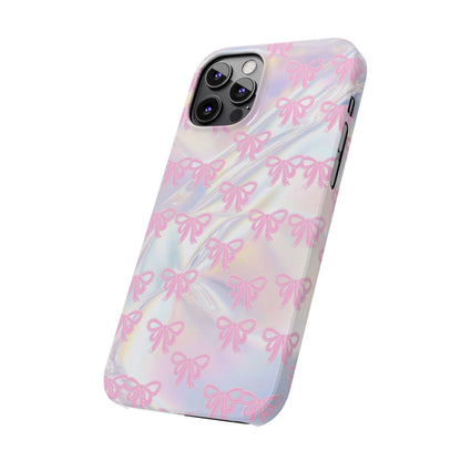Whimsical Pink Ribbon Hologram iPhone Cases - SmartHomeGoodies