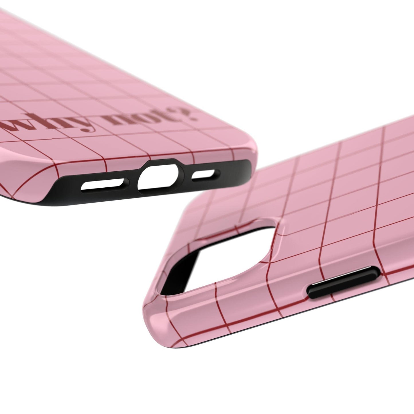 why not? Quirky Tough iPhone Cases - Pink & Red - SmartHomeGoodies