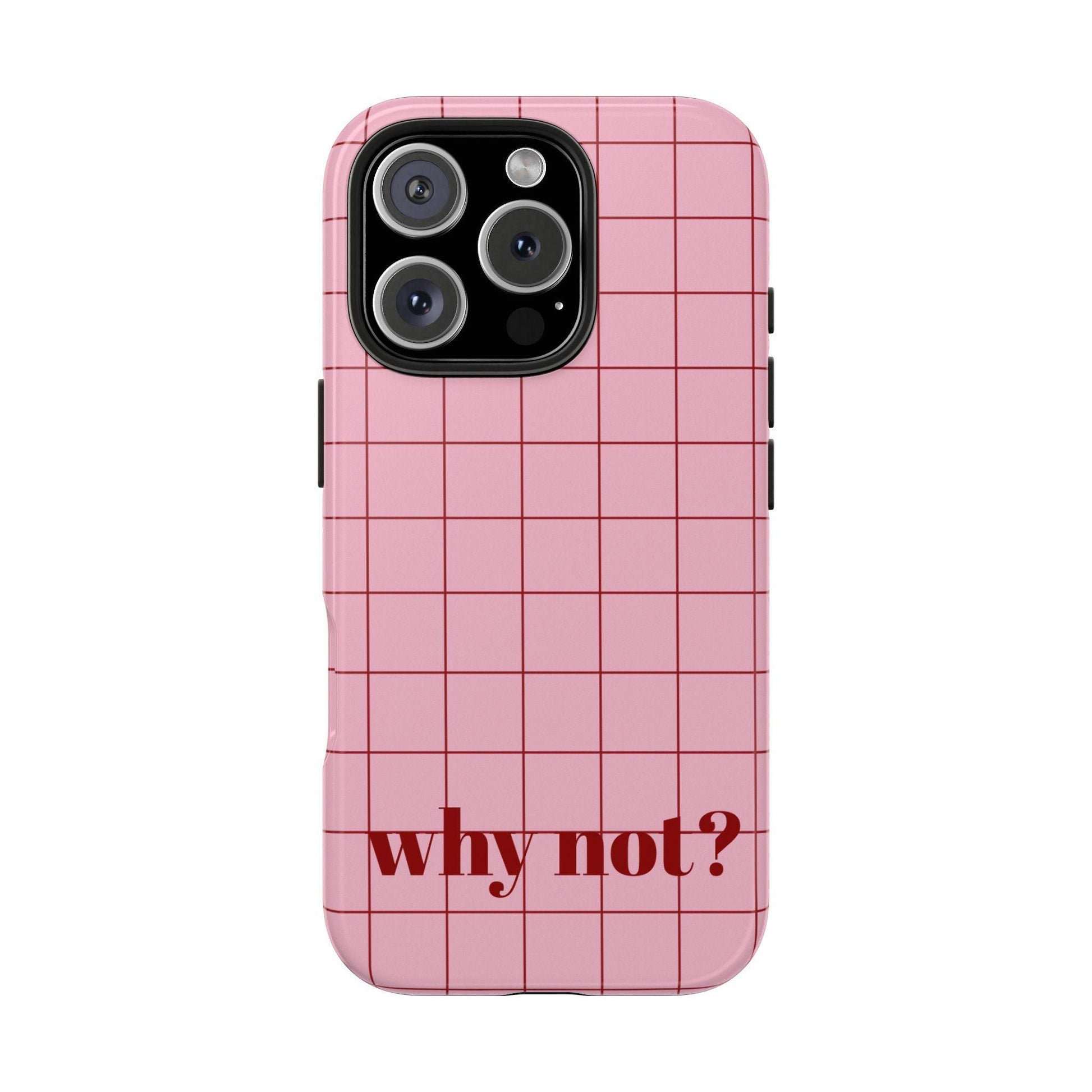 why not? Quirky Tough iPhone Cases - Pink & Red - SmartHomeGoodies