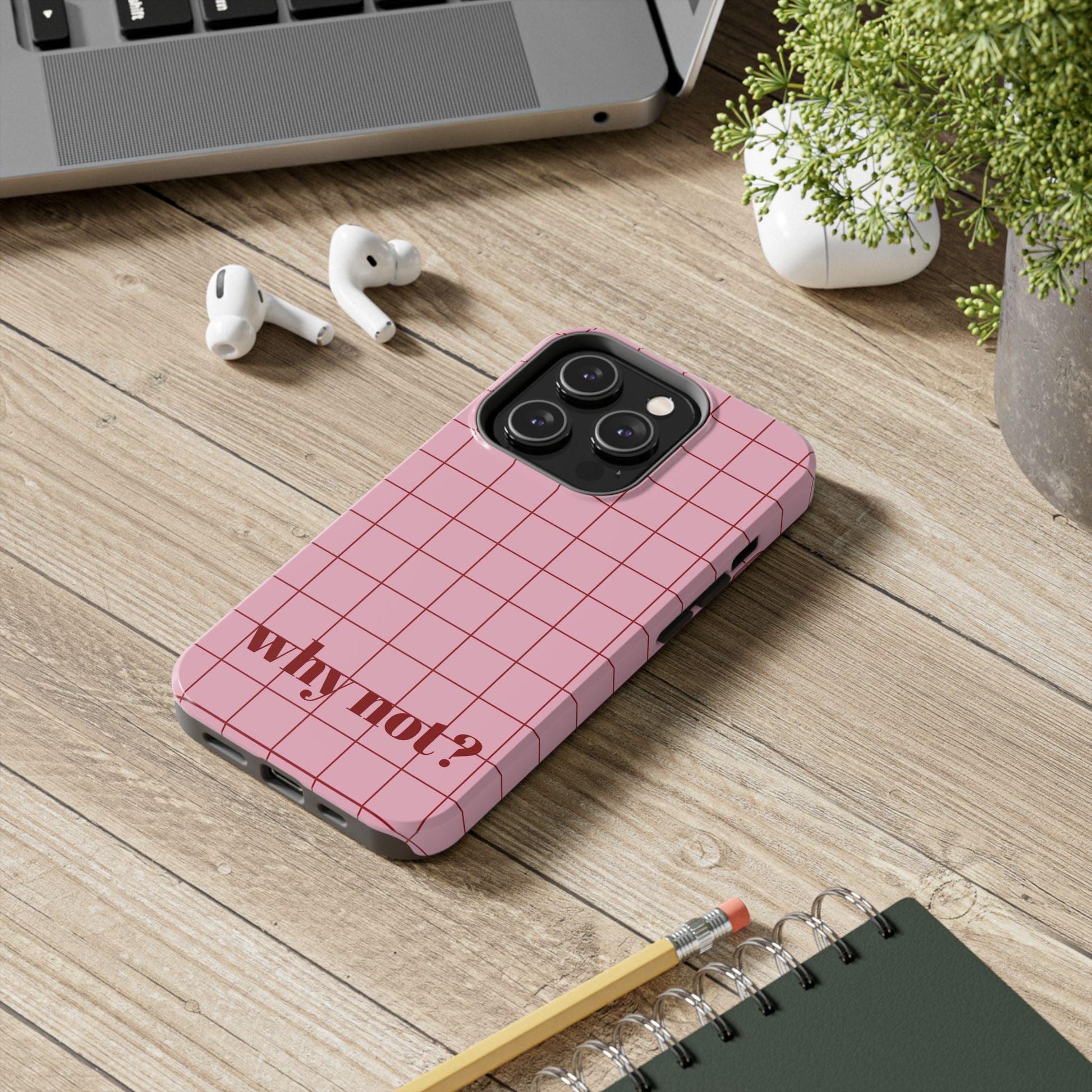 why not? Quirky Tough iPhone Cases - Pink & Red - SmartHomeGoodies