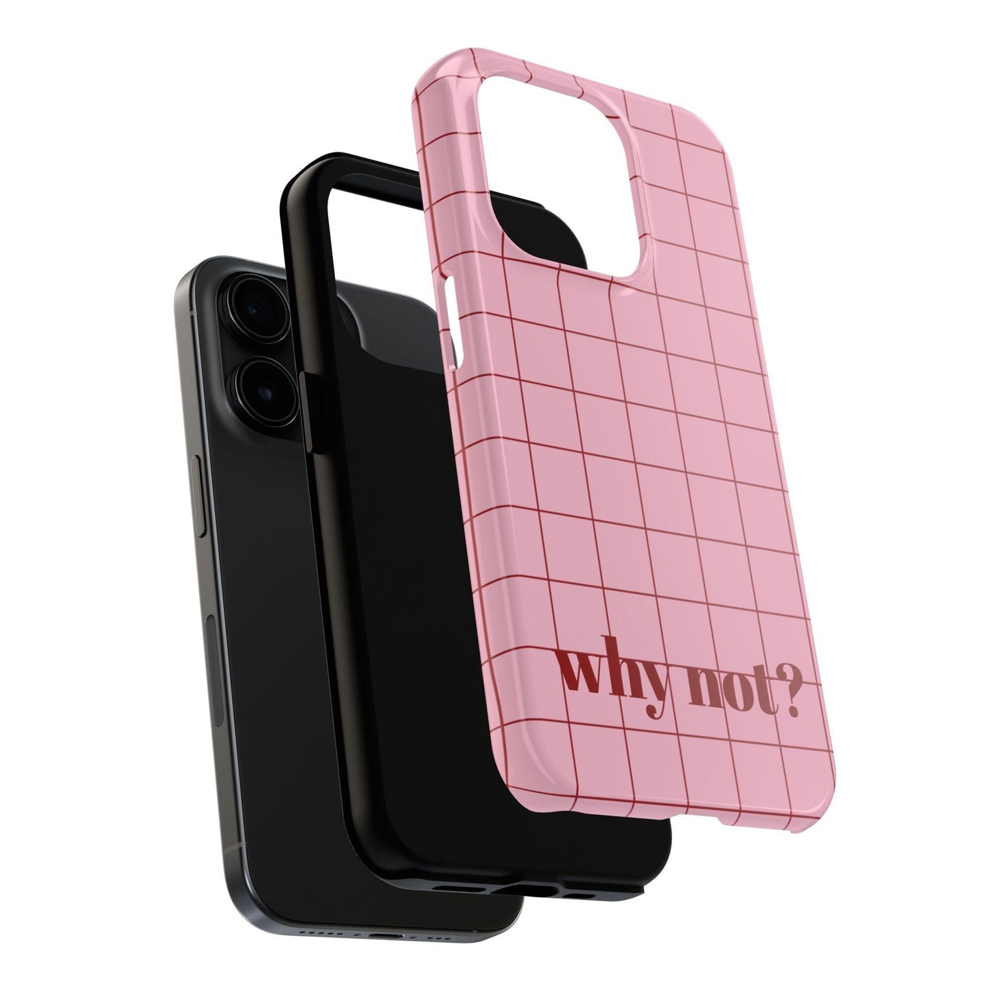 why not? Quirky Tough iPhone Cases - Pink & Red - SmartHomeGoodies