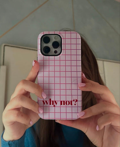 why not? Quirky Tough iPhone Cases - Pink & Red - SmartHomeGoodies