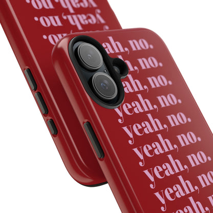 yeah, no. Quirky Tough iPhone Cases in red - SmartHomeGoodies