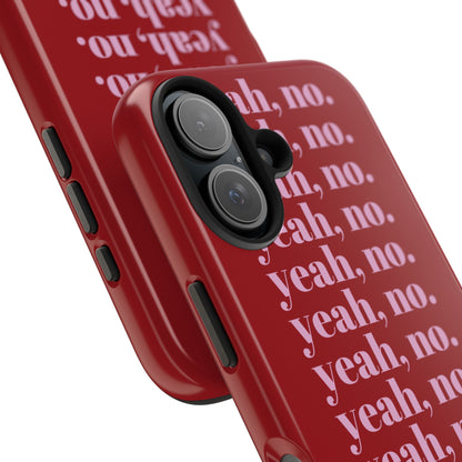 yeah, no. Quirky Tough iPhone Cases in red - SmartHomeGoodies