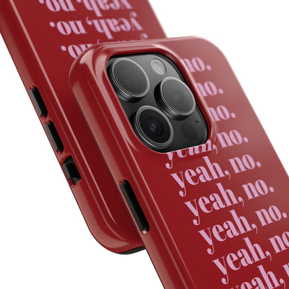 yeah, no. Quirky Tough iPhone Cases in red - SmartHomeGoodies