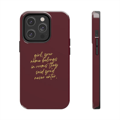 "Your Name Belongs" Tough Phone Cases - SmartHomeGoodies
