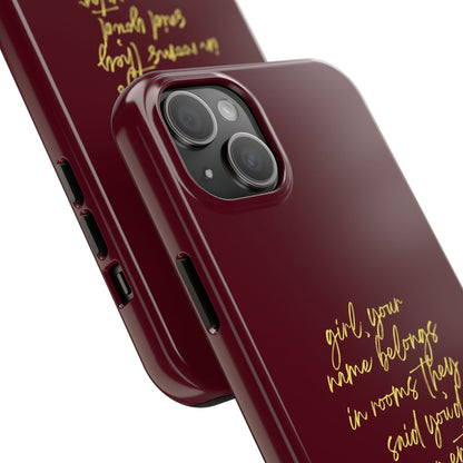 "Your Name Belongs" Tough Phone Cases - SmartHomeGoodies