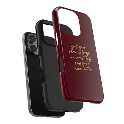 "Your Name Belongs" Tough Phone Cases - SmartHomeGoodies