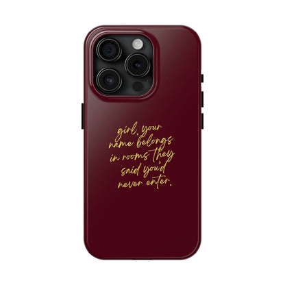 "Your Name Belongs" Tough Phone Cases - SmartHomeGoodies