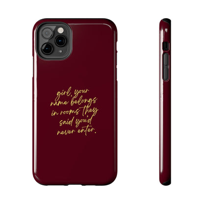 "Your Name Belongs" Tough Phone Cases - SmartHomeGoodies