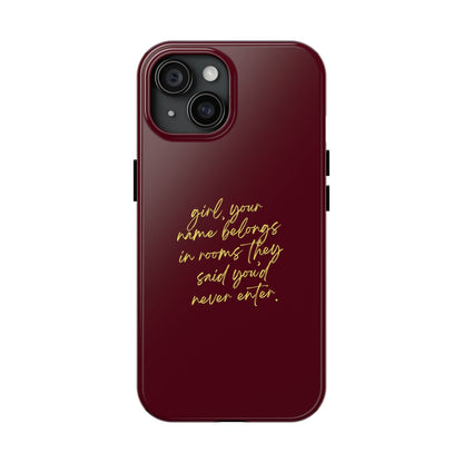 "Your Name Belongs" Tough Phone Cases - SmartHomeGoodies