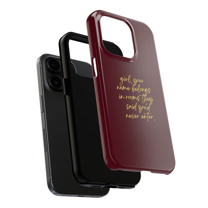 "Your Name Belongs" Tough Phone Cases - SmartHomeGoodies
