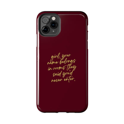 "Your Name Belongs" Tough Phone Cases - SmartHomeGoodies